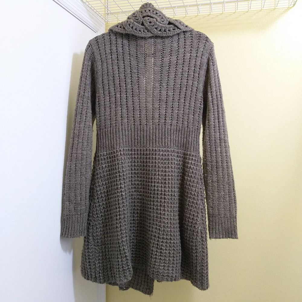 NorthStyle Grey/Taupe Cable Knit Cardigan - Picture 4 of 6